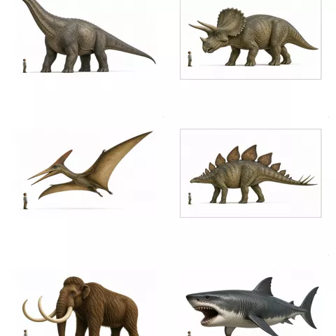 Posters with dinosaurs
