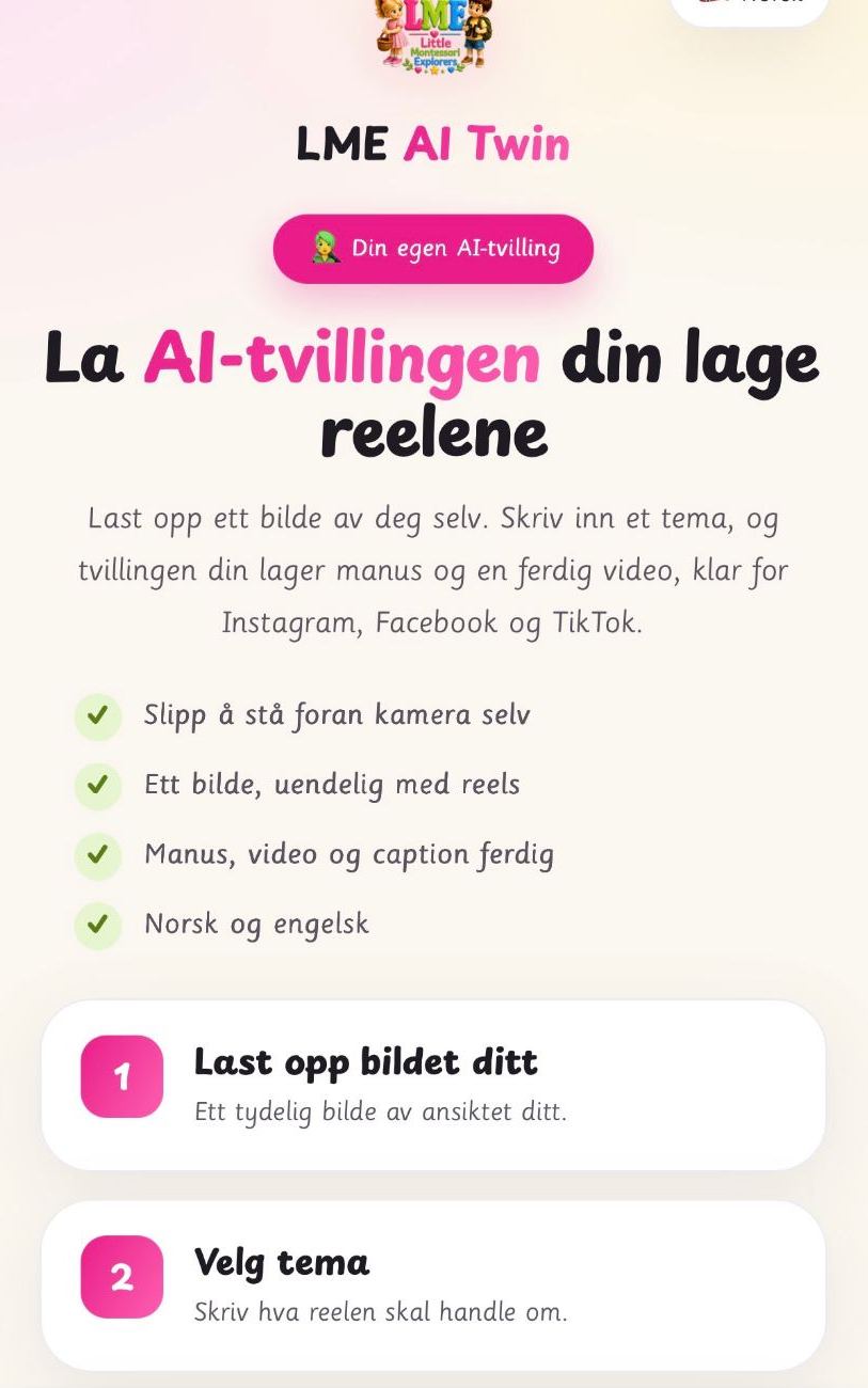 Skjermbilde av LME AI Twin