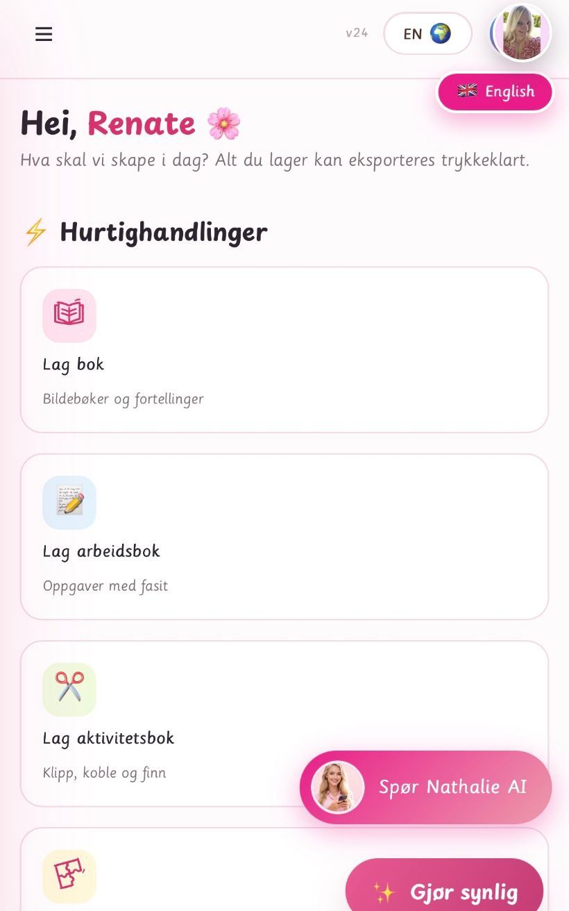 Skjermbilde av Bokbygger