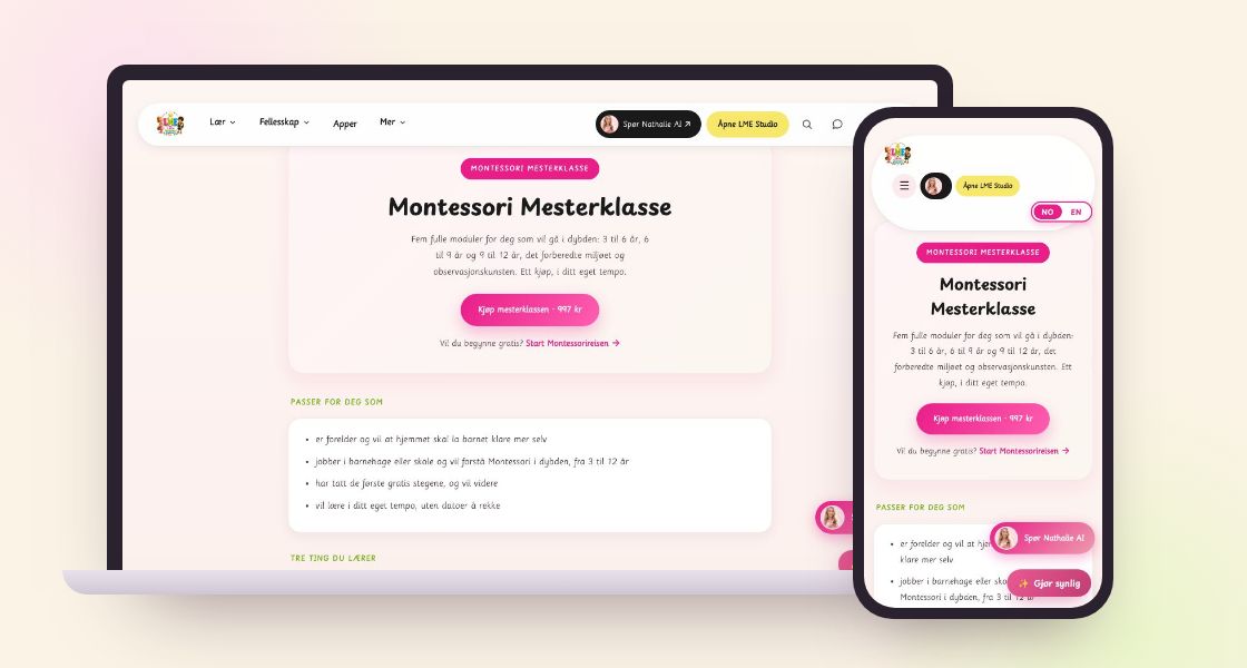 Montessori Mesterklasse på lmexplorers.com