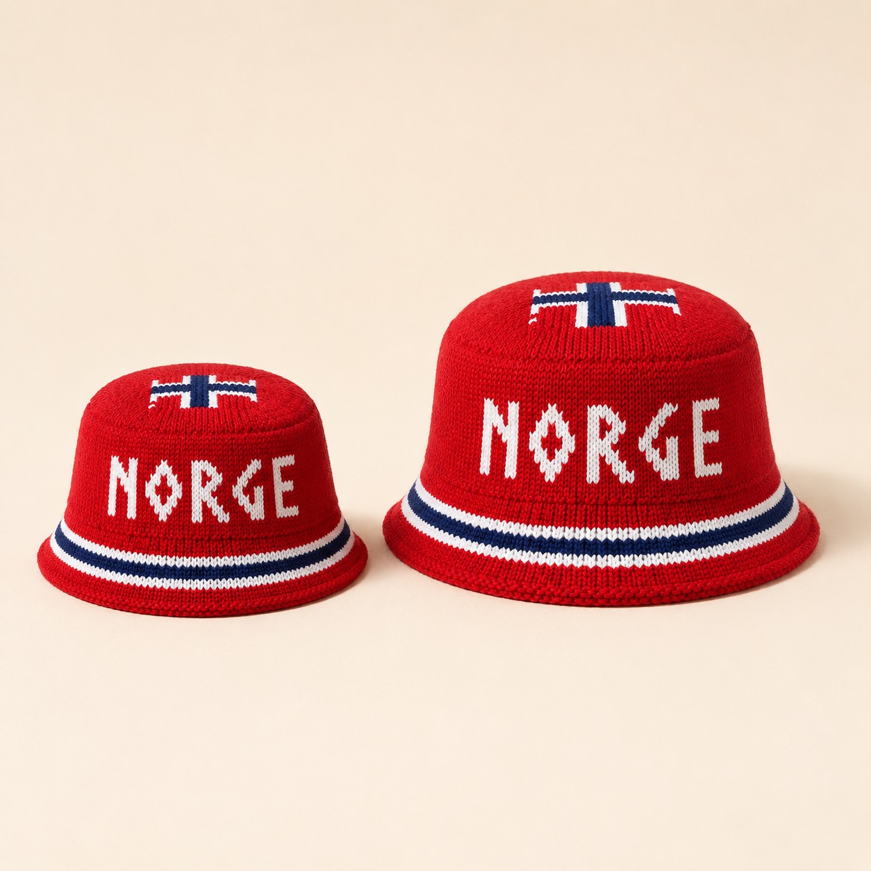 NORGE-runehatt barn, strikket