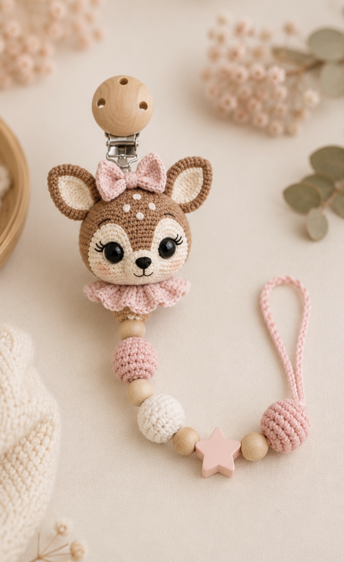 Ellies smokkelenke, heklet amigurumi