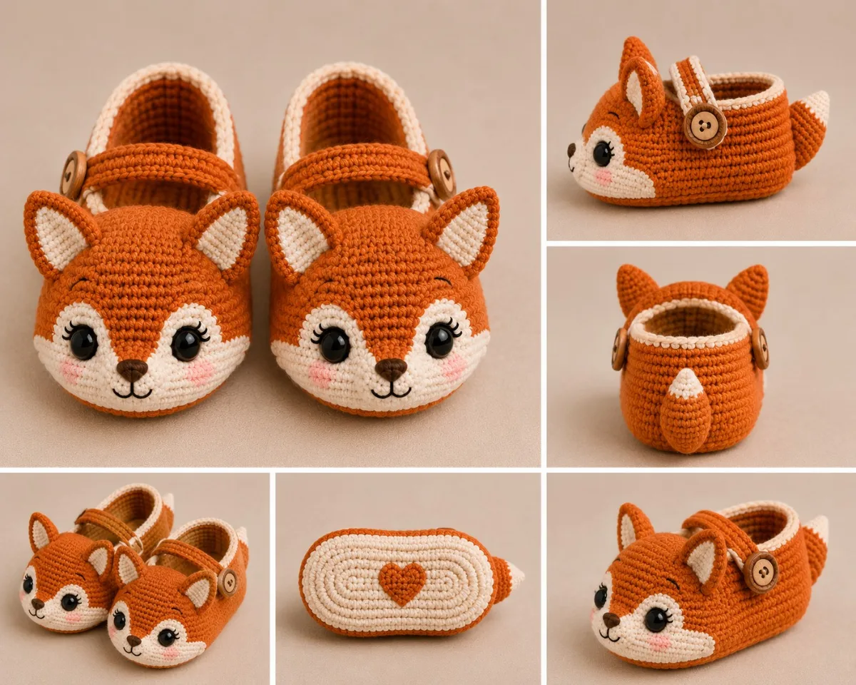 Felix' ballerinasko, heklet amigurumi