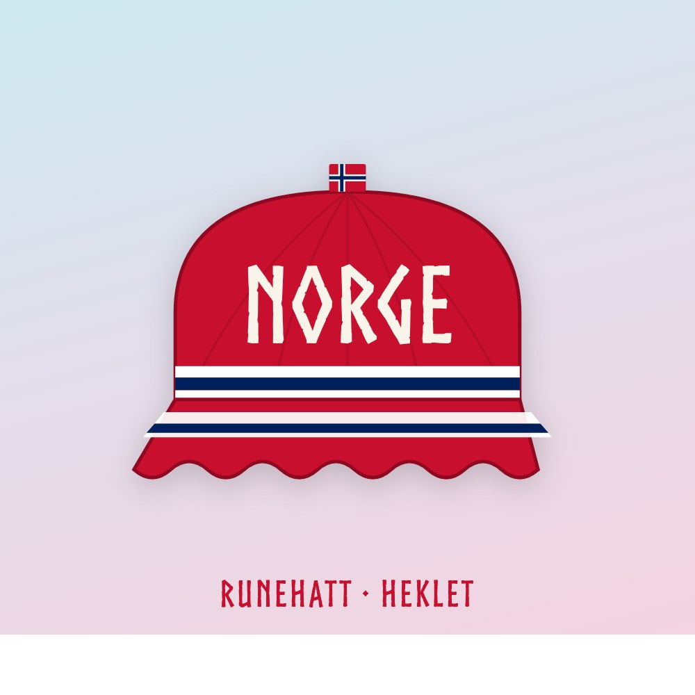 NORGE-runehatt, hekleoppskrift