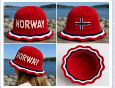 NORWAY-bøttehatt, strikket