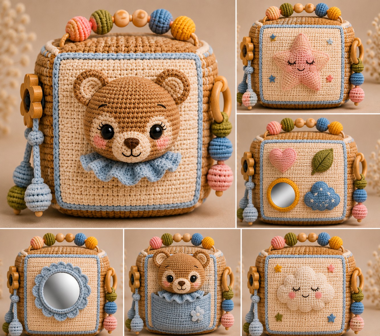 Olivers aktivitetsleke, heklet amigurumi