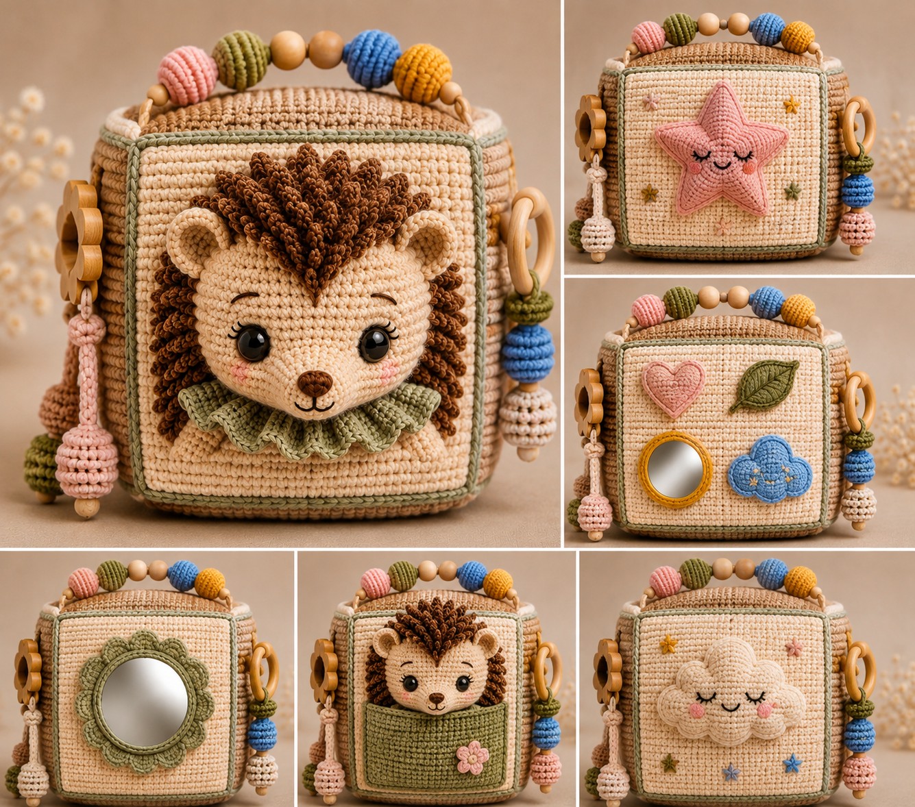 Pips aktivitetsleke, heklet amigurumi