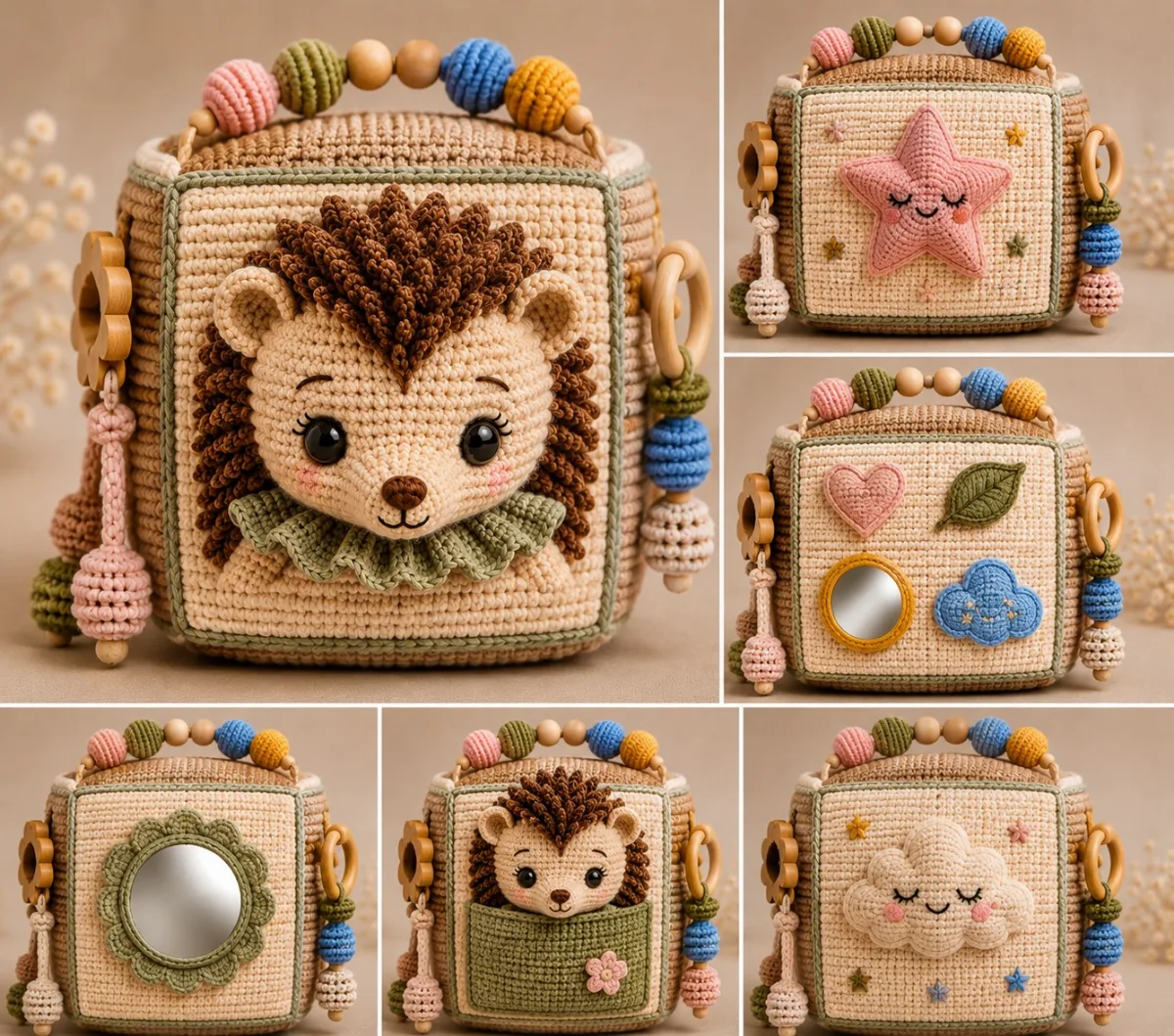 Pips aktivitetsleke, heklet amigurumi