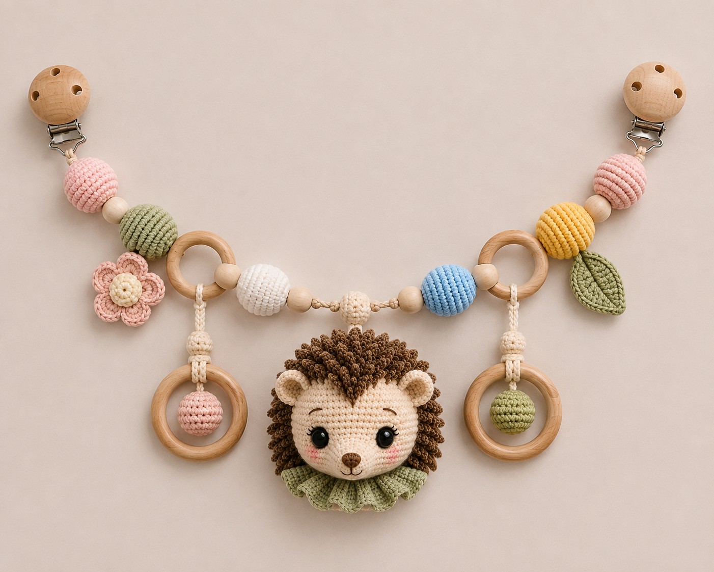 Pips vognlenke, heklet amigurumi