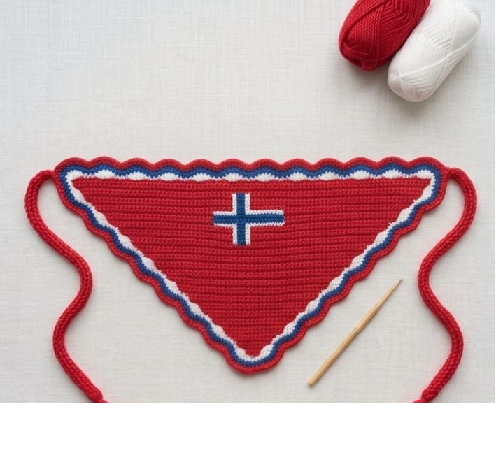 Norge-skaut, heklet